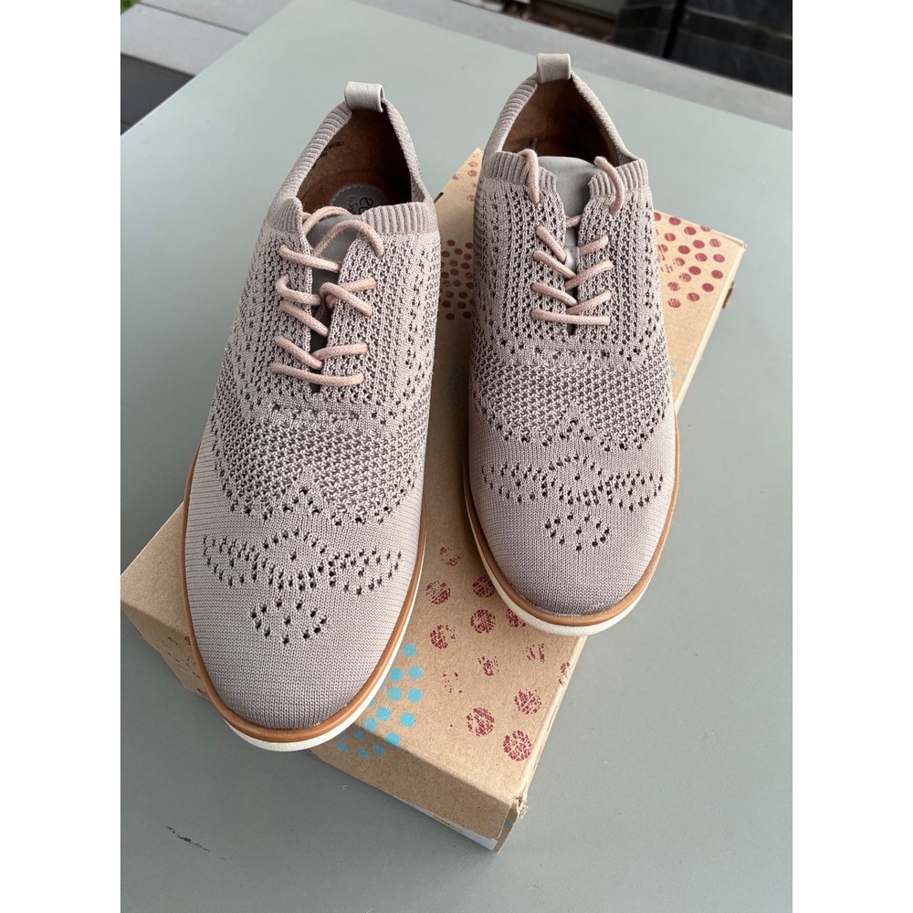 EuroSoft by Sofft Virida Mist Grey Knit Oxford Lace Up Shoes Womens 11